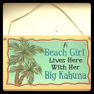 Beach girl sign/ decor